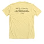 MI Right to Read, a Heather Yellow Gold Premium Unisex Tee (back-view)