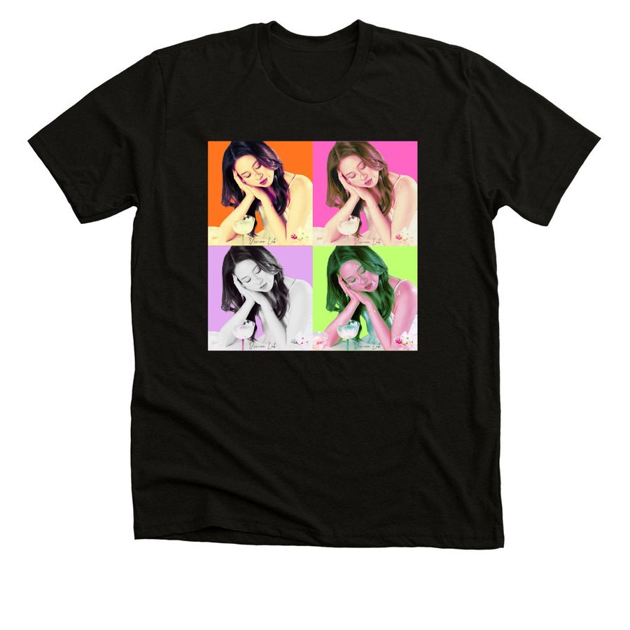 Retro Pop Vivian Lok&nbsp;, a Black Heather Premium Unisex Tee