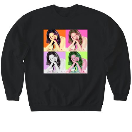 Retro Pop Vivian Lok&nbsp;, a Black Softstyle Crewneck Sweatshirt