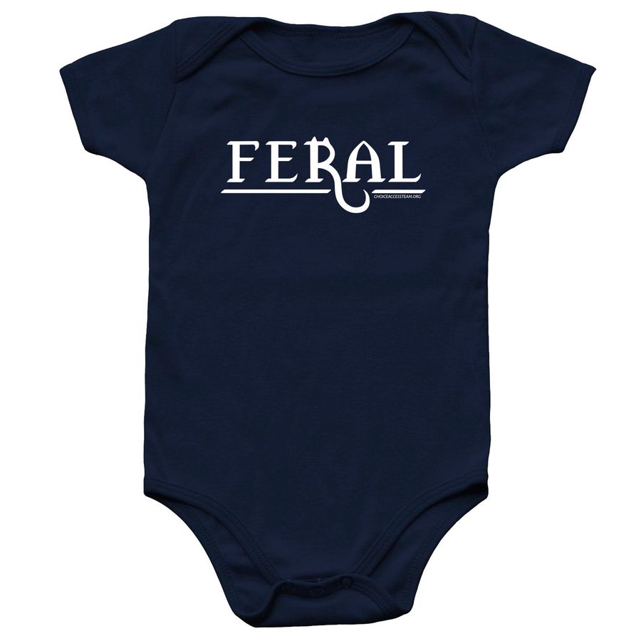 FERAL, a Navy Infant Onesie
