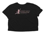 MDC&nbsp;, a Black Women?s Flowy Cropped Tee (back-view)