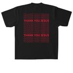Please Recycle, a Black Heavyweight Garment Dye Tee (back-view)