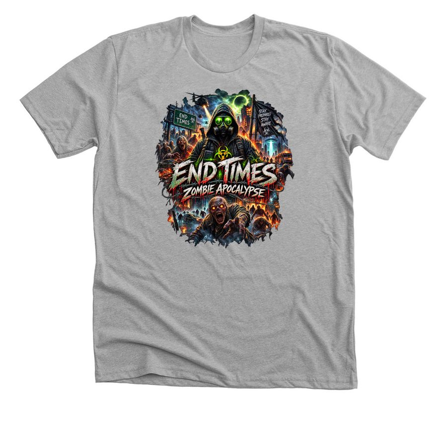 zombie apocalypse&nbsp;, a Athletic Heather Premium Unisex Tee