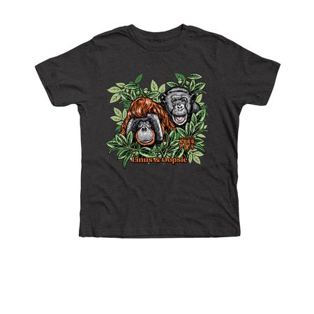 Linus and Oopsie, a Dark Grey Heather Premium Youth Tee