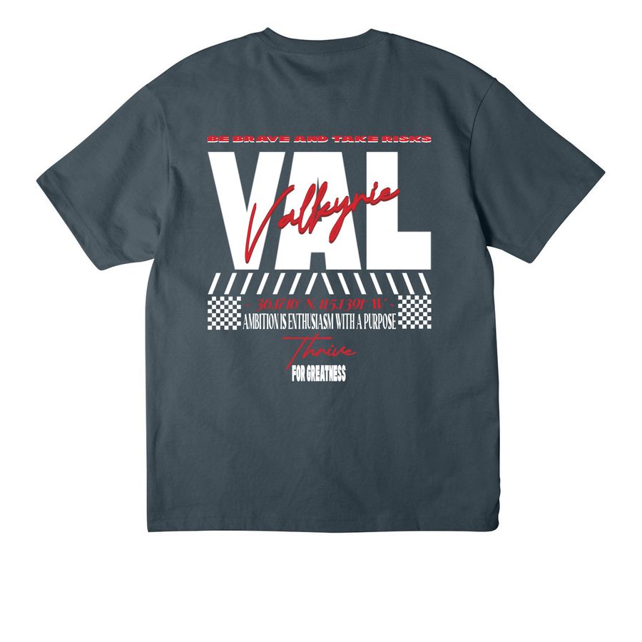 THRIVE FOR GREATNESS - RED, a Vintage Navy Unisex Heavyweight Tee