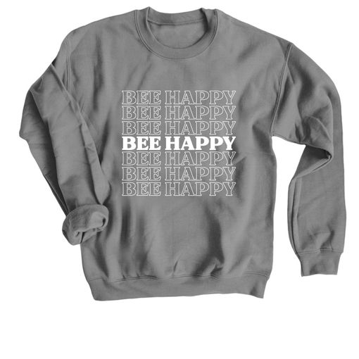 Bee Happy Charcoal Sweatshirt