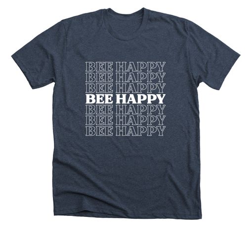 Bee Happy Midnight Navy Premium Tee