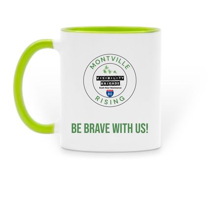 Coffee mug with logo, a Green Two-Tone Ceramic Mug