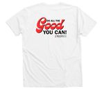 Do GOOD&nbsp;, a Solid White Blend Premium V-Neck Tee (back-view)