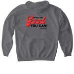 Do GOOD&nbsp;, a Charcoal Gildan Softstyle Pullover Hoodie (back-view)