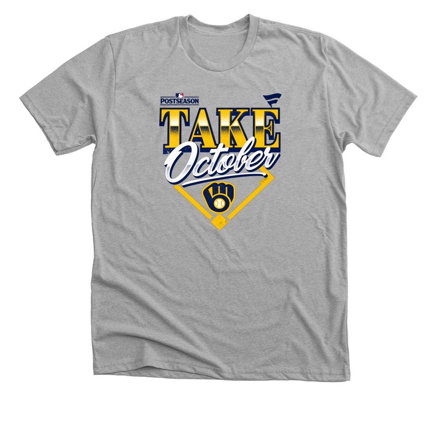 Milwaukee Brewers Gray 2026 MLB Division Seri, a Athletic Heather Premium Unisex Tee