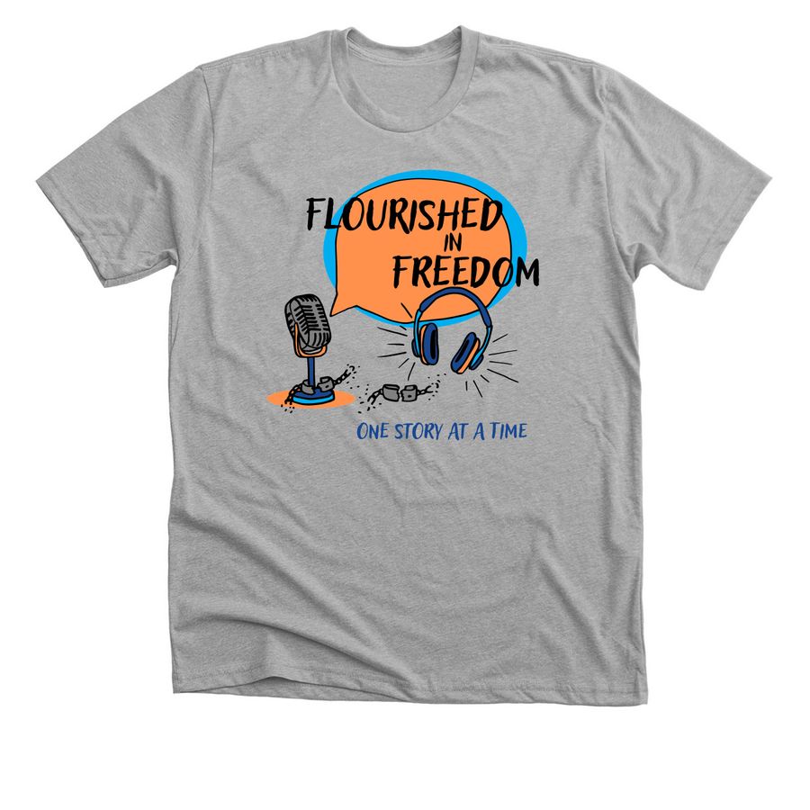 Flourished in Freedom, a Athletic Heather Premium Unisex Tee