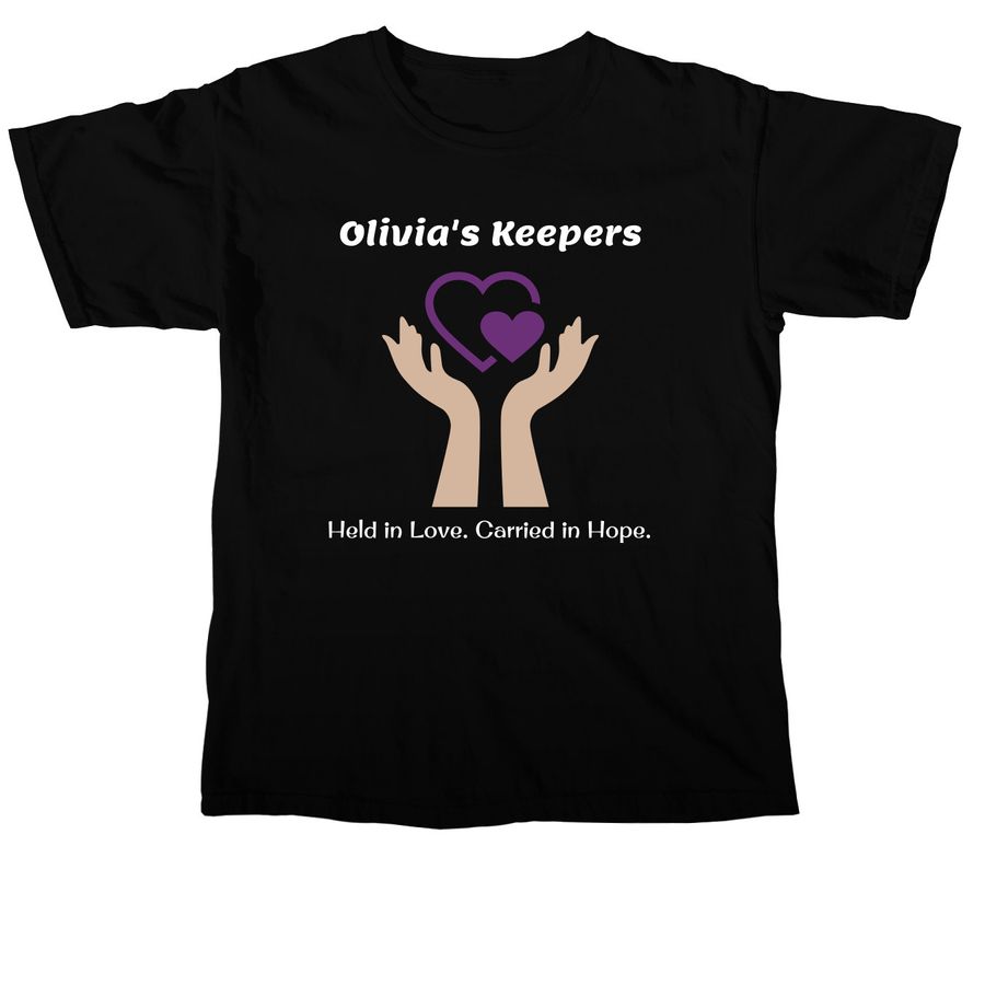 Olivia's Keepers, a Black Comfort Colors Unisex Tee