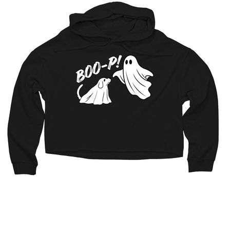 Boo-p!, a Black Women?s Lightweight Cropped Hoodie