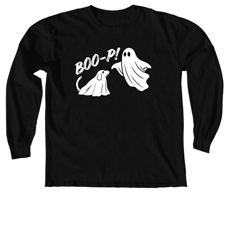 Boo-p!, a Black Comfort Colors Long Sleeve Tee