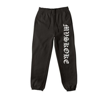 + MVSKOKE (SWEATPANTS) +, a Black Premium Heavyweight Jogger