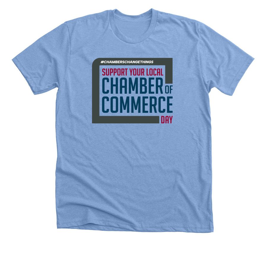 Support Your Local Chamber Day, a Heather Carolina Blue Premium Unisex Tee
