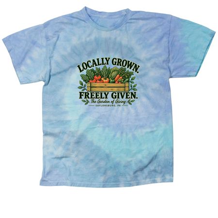 Locally Grown. Freely Given., a Lagoon Classic Tie Dye Tee
