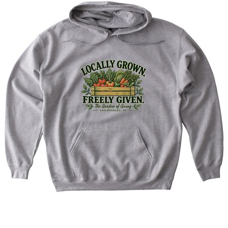 Locally Grown. Freely Given., a Sport Grey Gildan Softstyle Pullover Hoodie