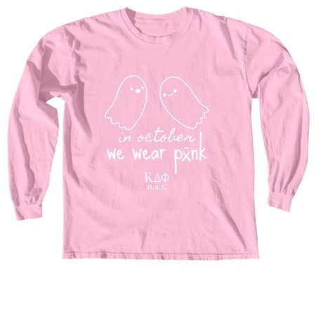 In October We Wear Pink, a Blossom Comfort Colors Long Sleeve Tee