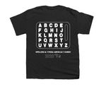 SEEN HEARD BELIEVED, a Black Youth Unisex Tee (back-view)