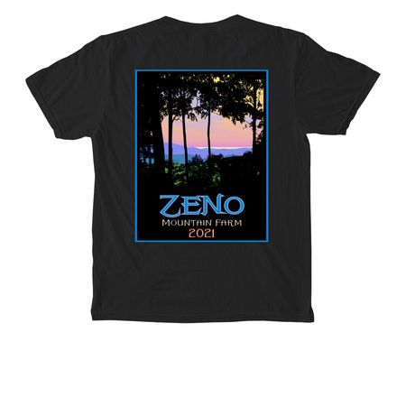2021 Sunset Tee, a Black Comfort Colors Pocket Tee (back-view)