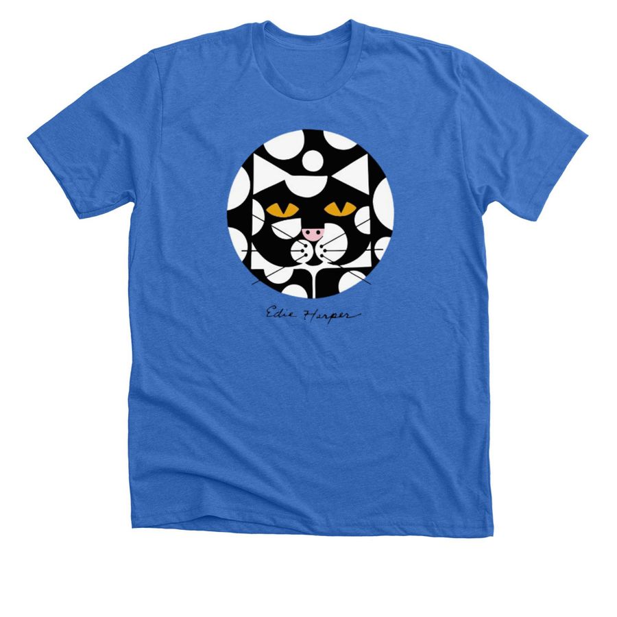 The Scratching Post - Edie Harper, a Heather True Royal Premium Unisex Tee