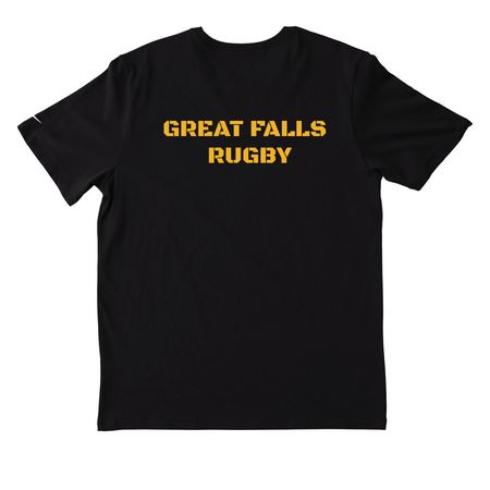 Eagles Activewear, a Black Nike Dri-FIT Jersey Blend Performance Tee (back-view)