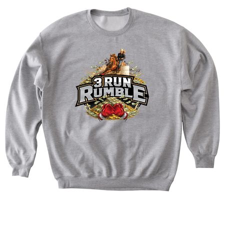 3 Run Rumble, a Sport Grey Softstyle Crewneck Sweatshirt