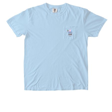 Mahjong & Mimosas, a Chambray Comfort Colors Pocket Tee