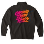 Kassies Kause- Endure, a Black Midweight Quarter Zip Pullover (back-view)