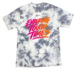 Kassies Kause- Endure, a Grey Crystal Tie Dye Tee (back-view)