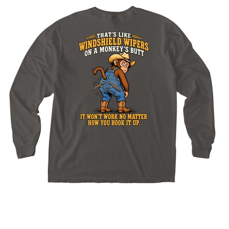 The Robbieisms Collection: Windshield Wipers, a Pepper Comfort Colors Long Sleeve Pocket Tee