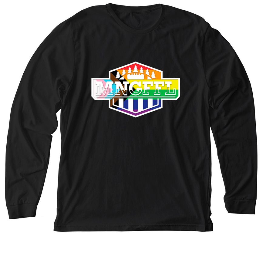 MNGFFL Color, a Solid Black Blend Premium Long Sleeve Tee