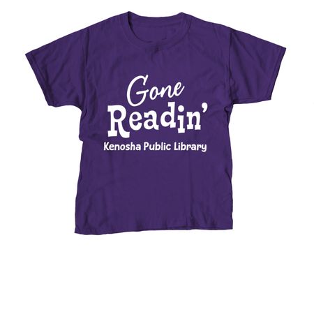 Gone Readin' Tops, a Purple Youth Unisex Tee