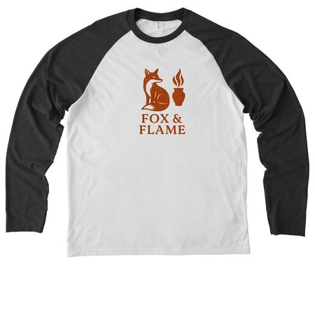 SUPPORT ART, a Space Black/ Bright White Allmade Eco Triblend Colorblock Raglan Long Sleeve Tee