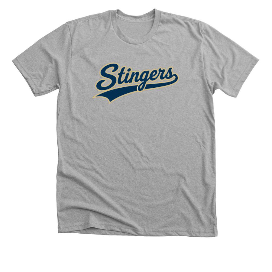 Stingers Classic Baseball Tee, a Athletic Heather Premium Unisex Tee