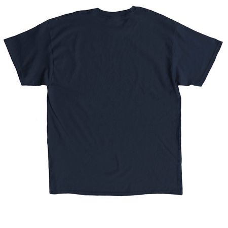 Sean's class shirt (adult and youth sizes), a Navy Classic Unisex Tee (back-view)