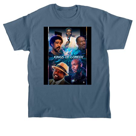 Kings Of Comedy T Shirt, a Indigo Blue Classic Unisex Tee