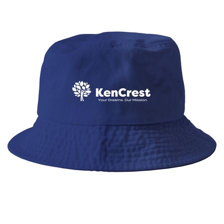 KenCrest Hats, a Royal Blue Printed Bucket Hat