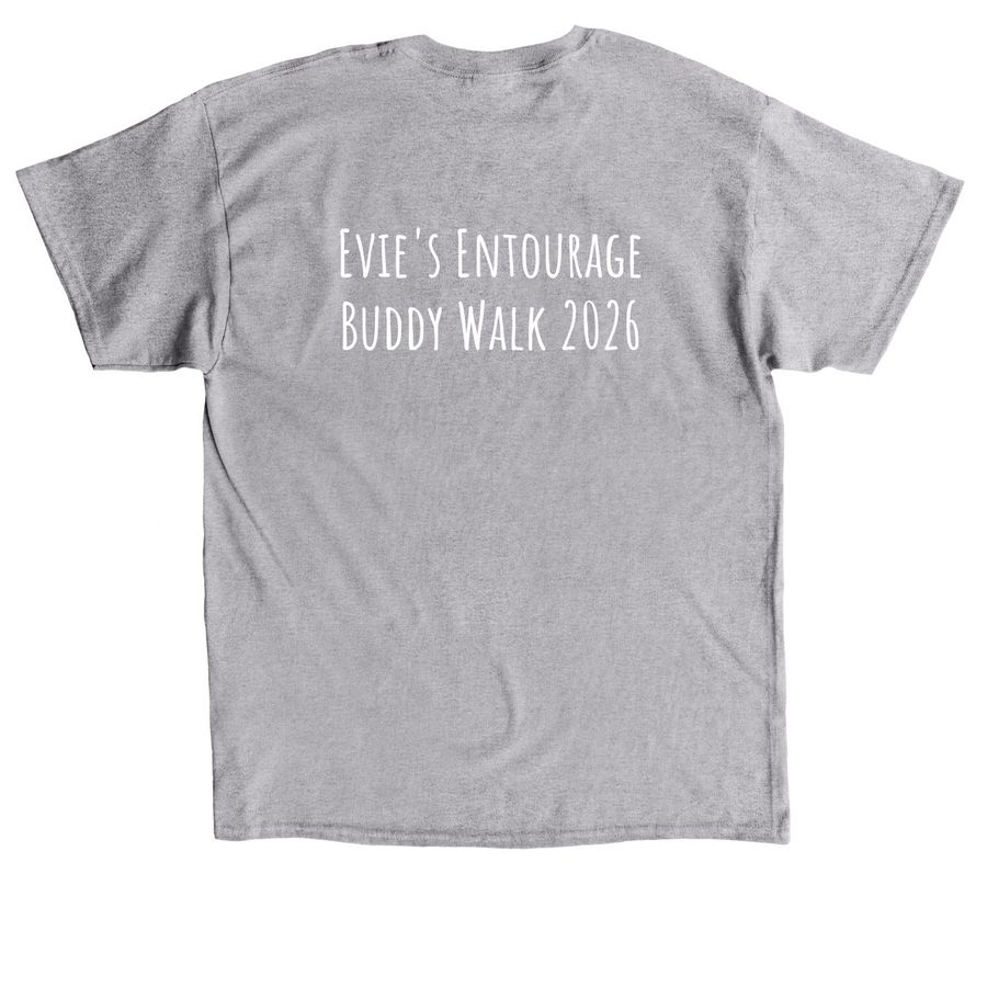 Evie's Entourage - 47 Chromosomes, Zero Chill, a Sport Grey Classic Unisex Tee (back-view)