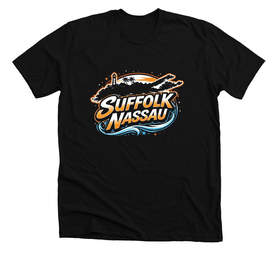 Suffolk Nassau Tee/Crewneck/Muscle Tee, a Solid Black Blend Premium Unisex Tee