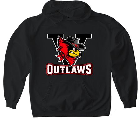 Outlaws 2026, a Black Gildan Softstyle Pullover Hoodie