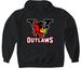 Outlaws 2026, a Black Gildan Softstyle Pullover Hoodie