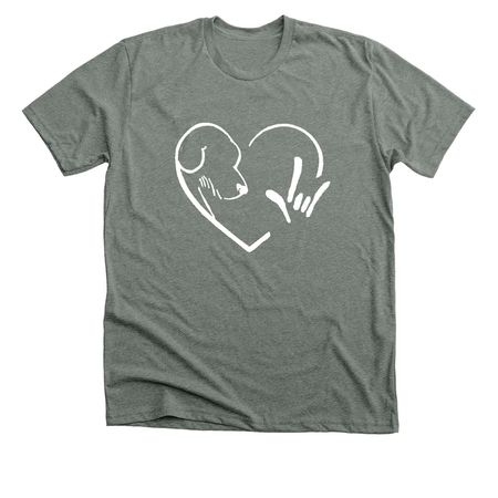 ILY DOG, a Deep Heather Premium Unisex Tee