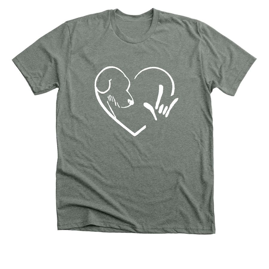 ILY DOG, a Deep Heather Premium Unisex Tee