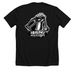 HEALING KNOWS NO BORDERS, a Solid Black Blend Premium Unisex Tee (back-view)
