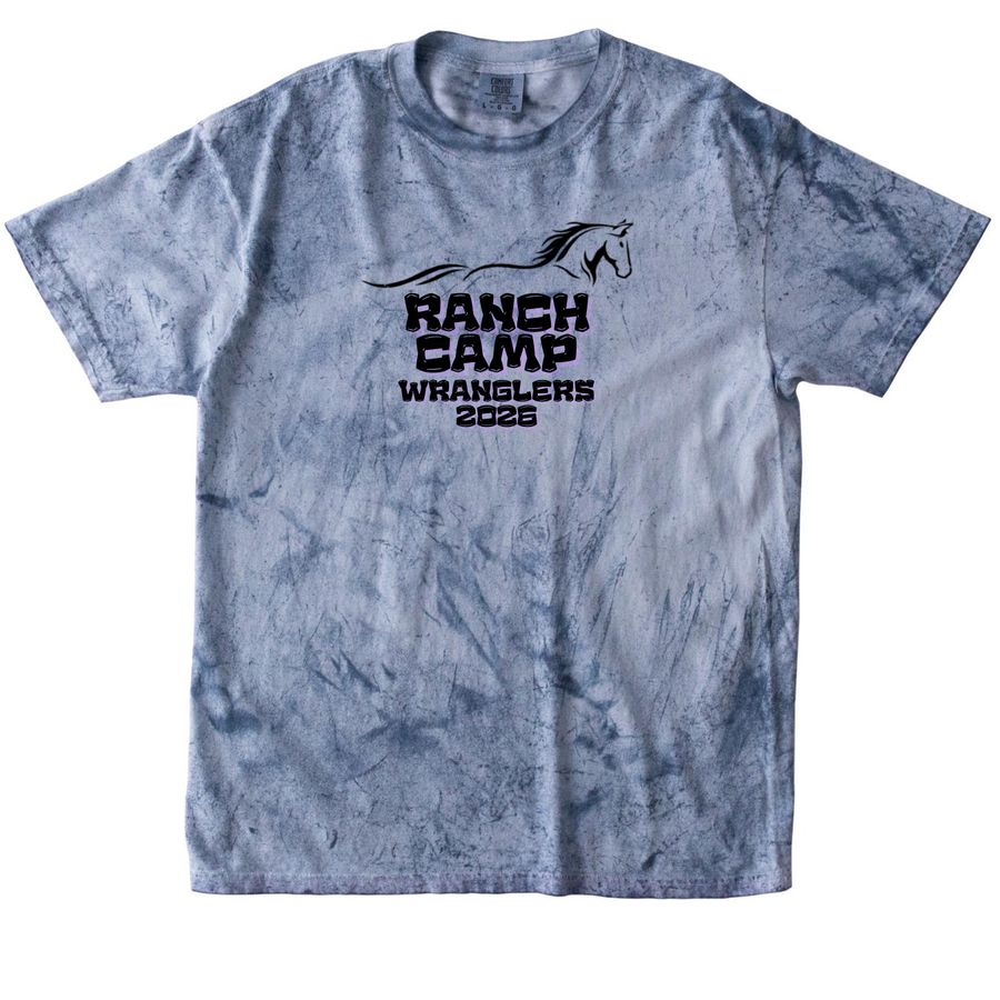 Ranch Camp- Wranglers, a Ocean Comfort Colors Colorblast Tee