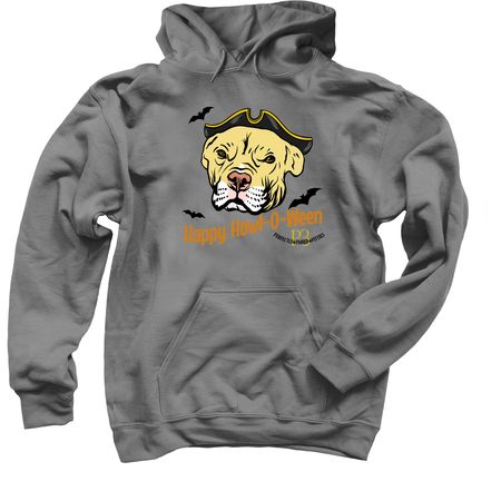 &nbsp;Happy Howl-O-Ween, a Charcoal Pullover Hoodie