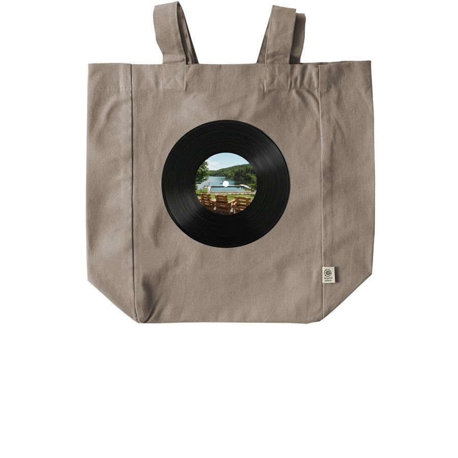 Vinyl Tote Bag, a Pumice Recycled Cotton Tote Bag